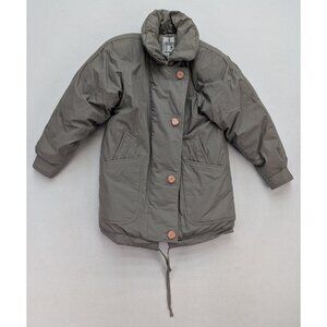 J. Gallery Women's Coat Size Small Gray Down Puffer Vintage 80s